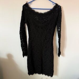 Jump Apparel Lace Sheath mini Dress size small black